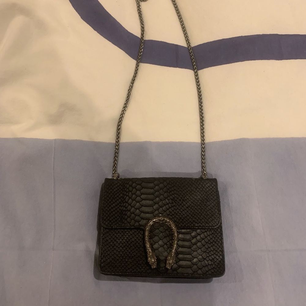 Snake skin bag leather